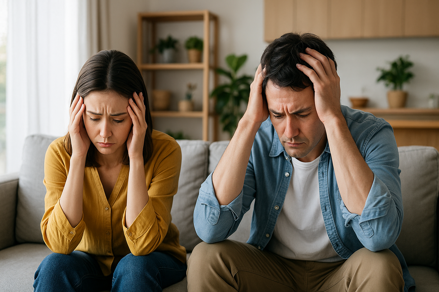 家づくり後に後悔で頭を抱えている夫婦